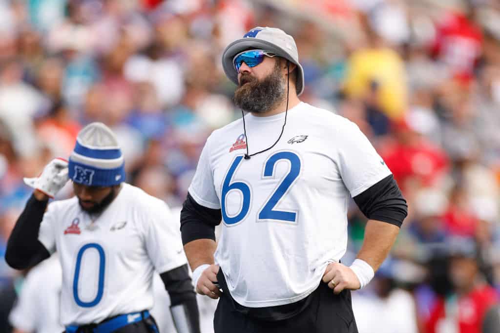 Jason Kelce Shows Off Chiefs Super Bowl Outfit Before Game